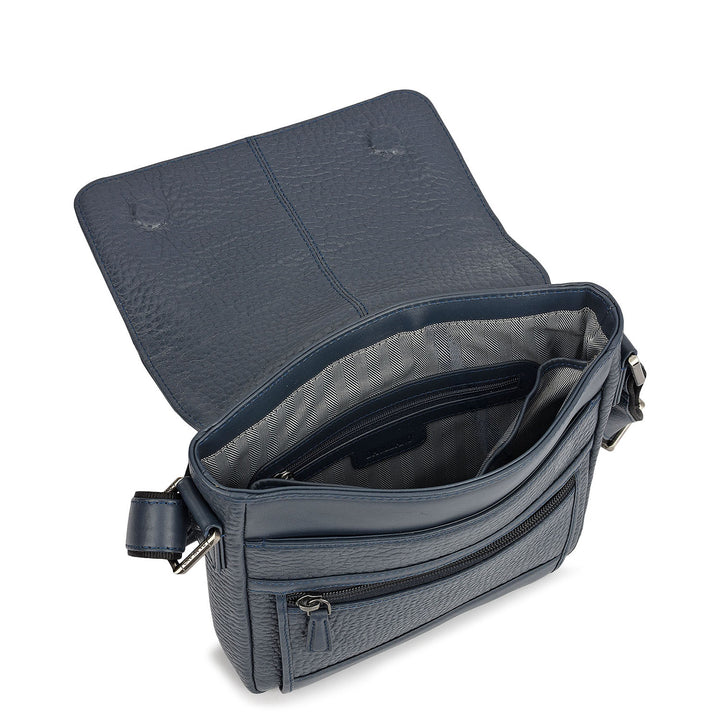 Bub Leather Men Sling - Navy
