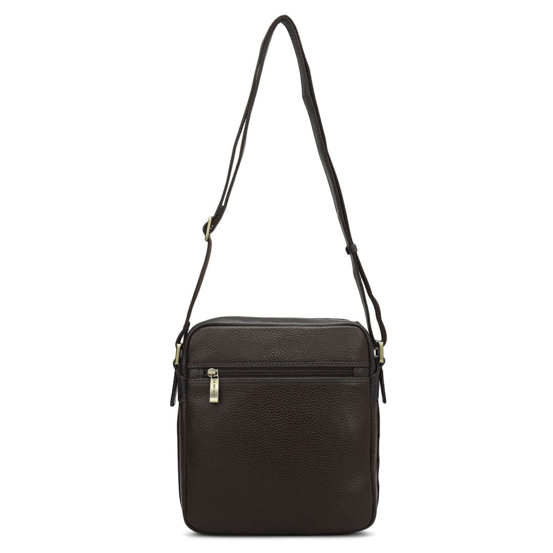 Wax Leather Men Sling - Chocolate