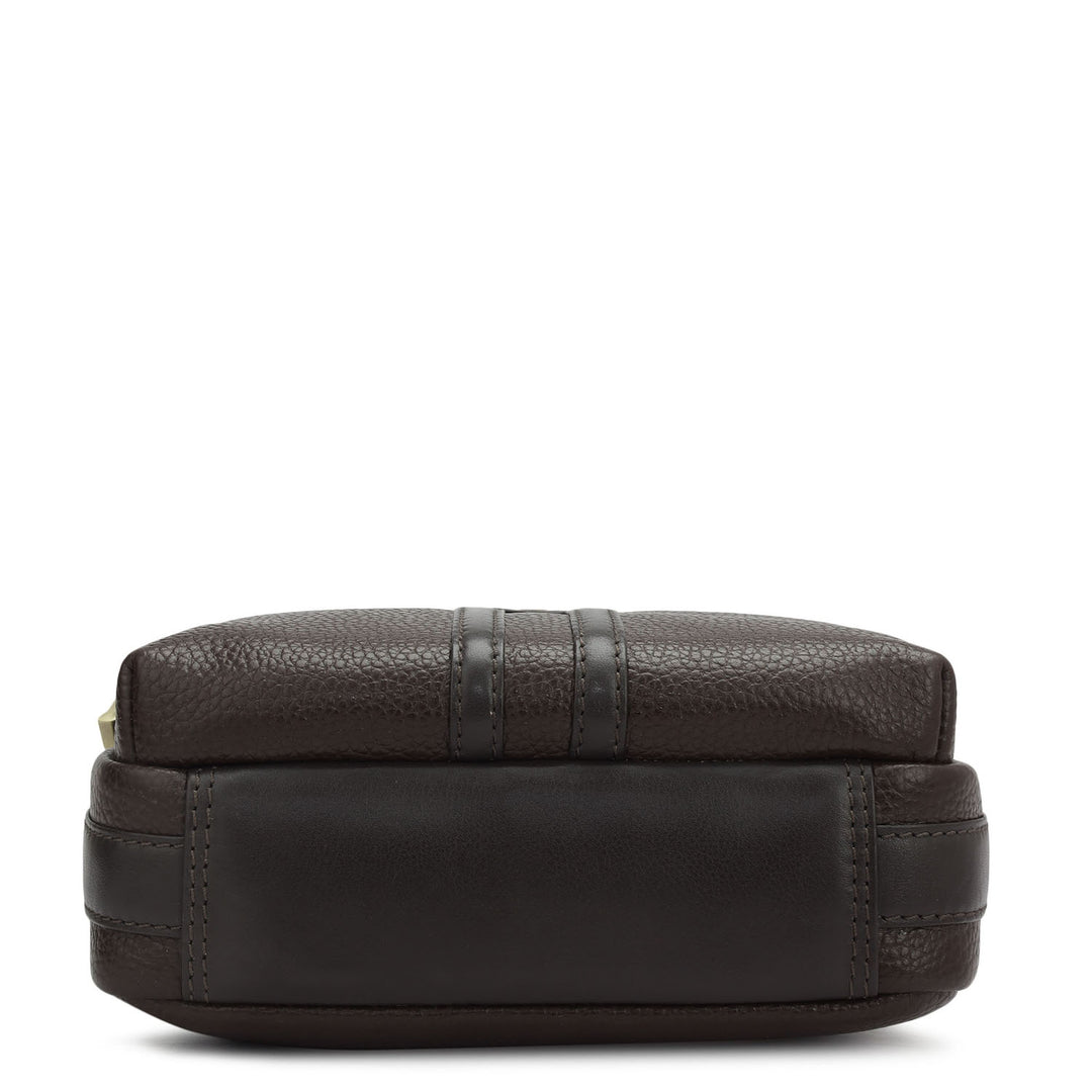 Wax Leather Men Sling - Chocolate