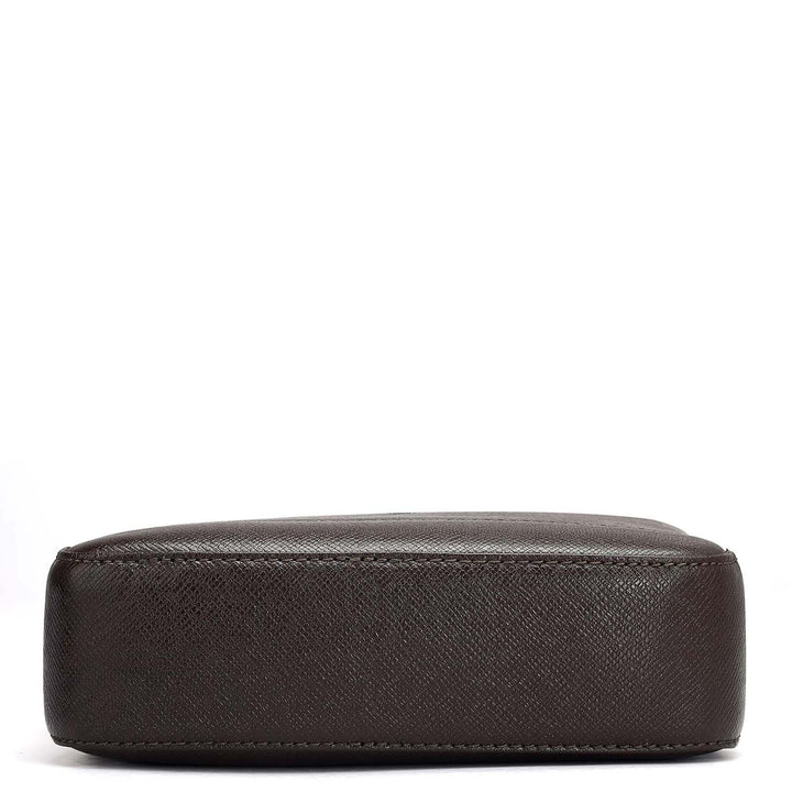 Franzy Leather Men Sling - Chocolate