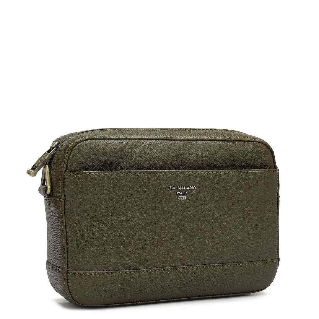 Franzy Leather Men Sling - Military Green