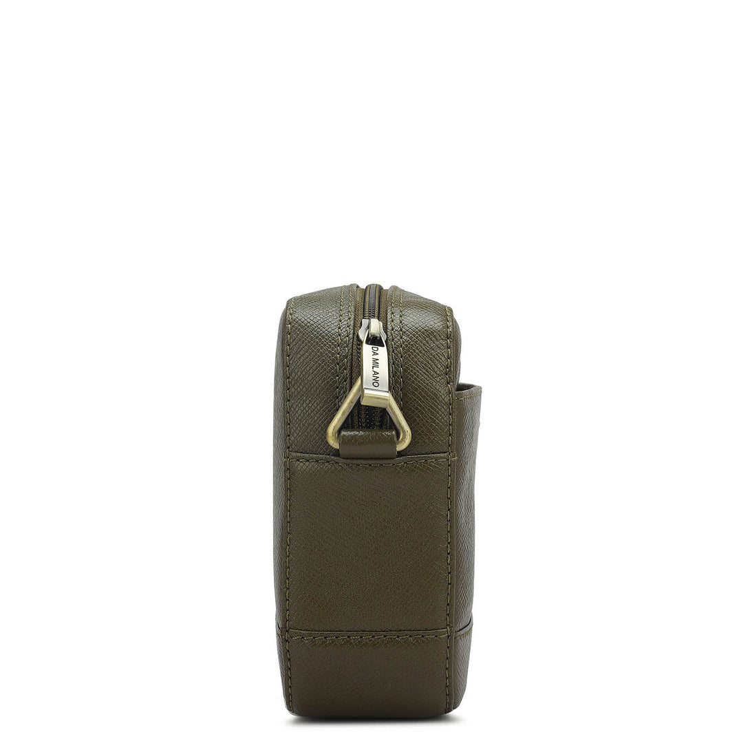Franzy Leather Men Sling - Military Green