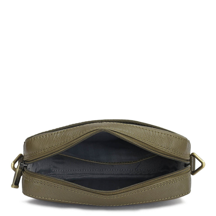 Franzy Leather Men Sling - Military Green