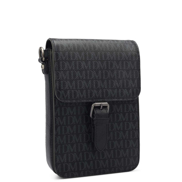Monogram Leather Men Sling - Black