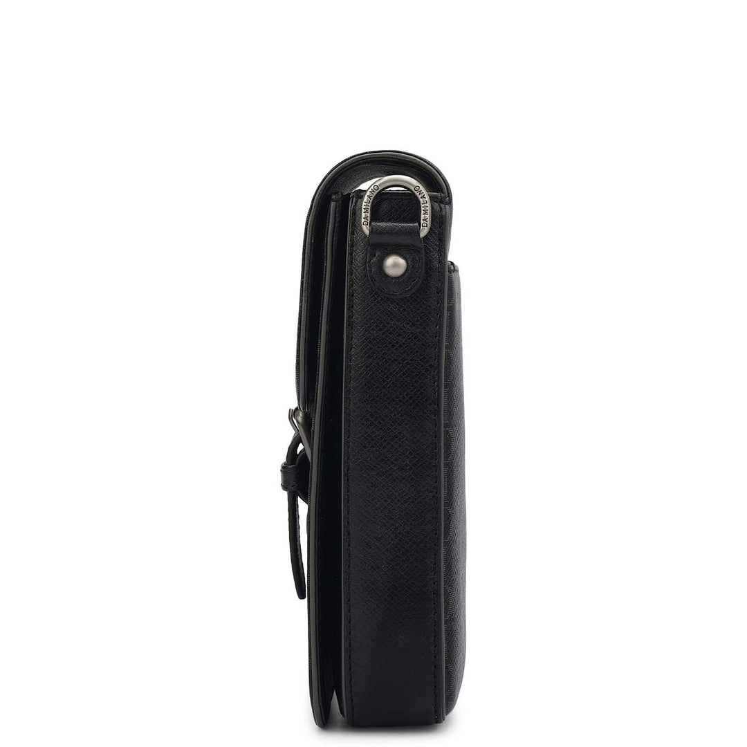 Monogram Leather Men Sling - Black