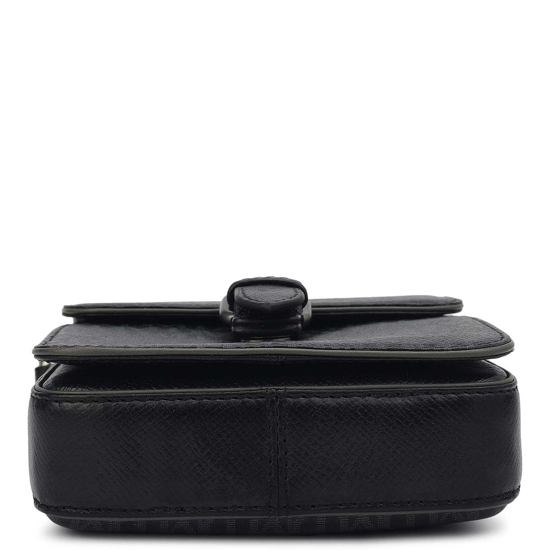 Monogram Leather Men Sling - Black