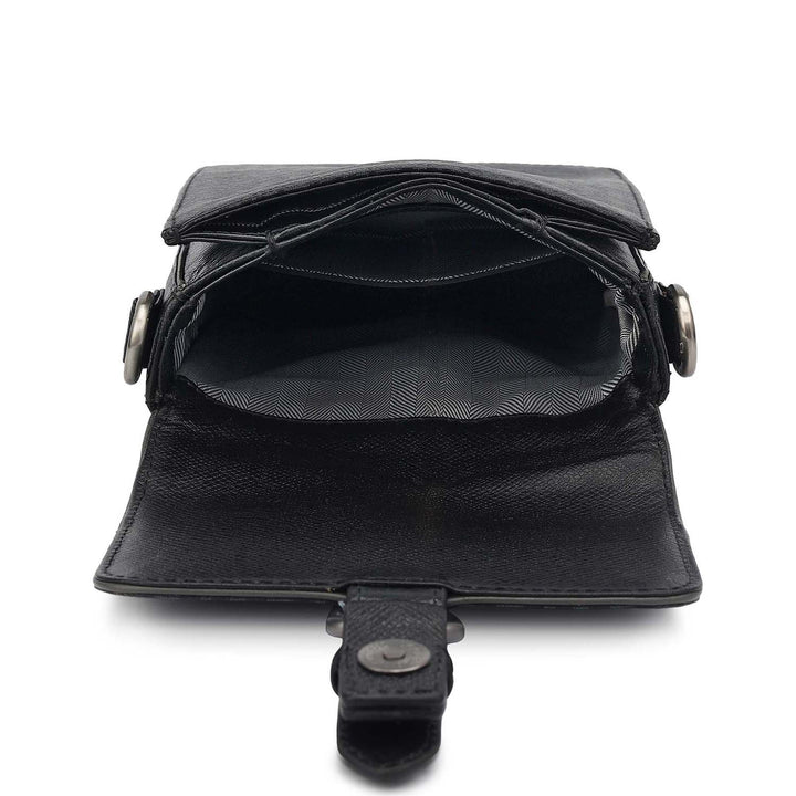 Monogram Leather Men Sling - Black