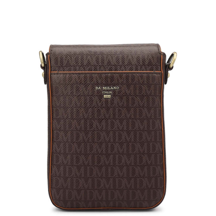 Monogram Leather Men Sling - Chocolate