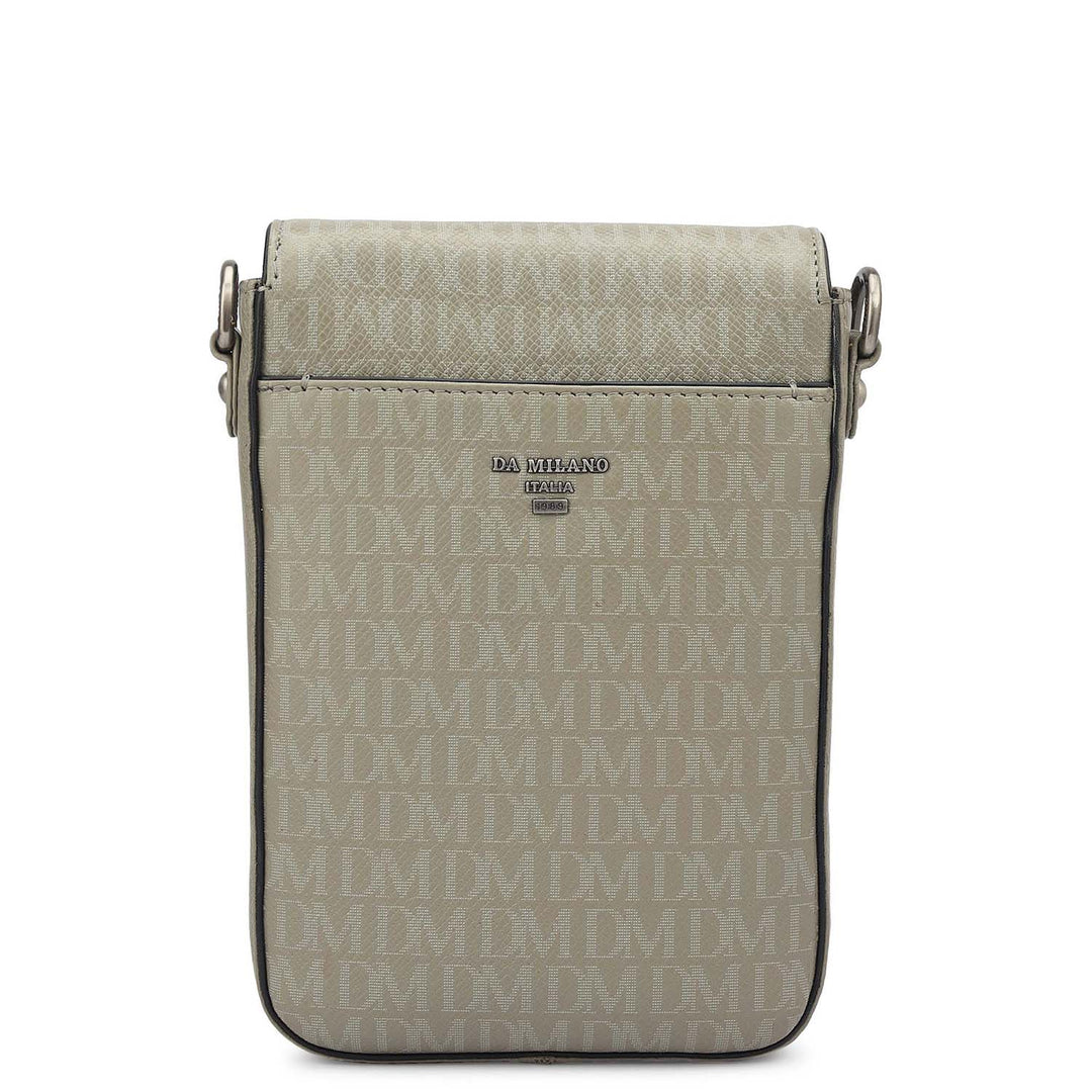 Monogram Leather Men Sling Stone Grey – Da Milano