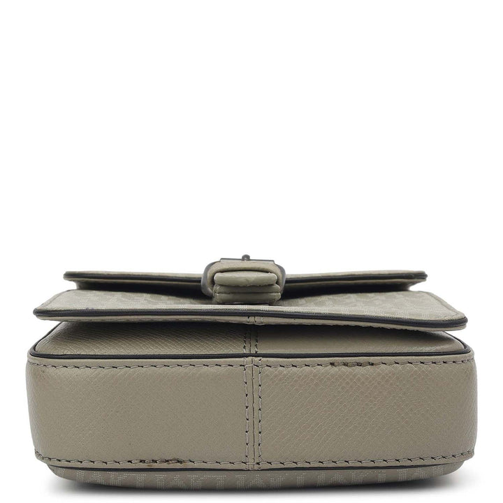 Monogram Leather Men Sling - Stone Grey