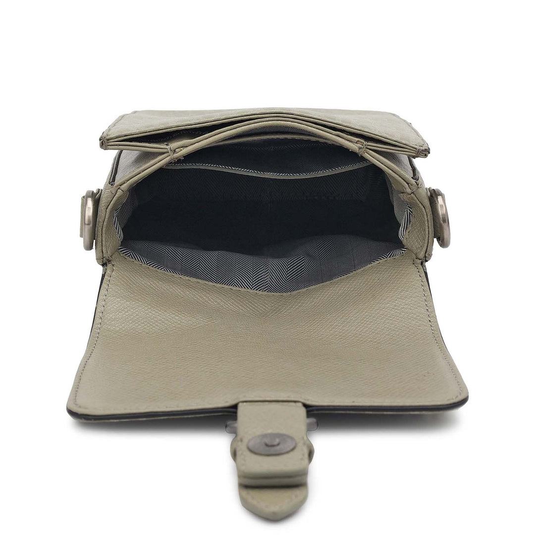 Monogram Leather Men Sling - Stone Grey
