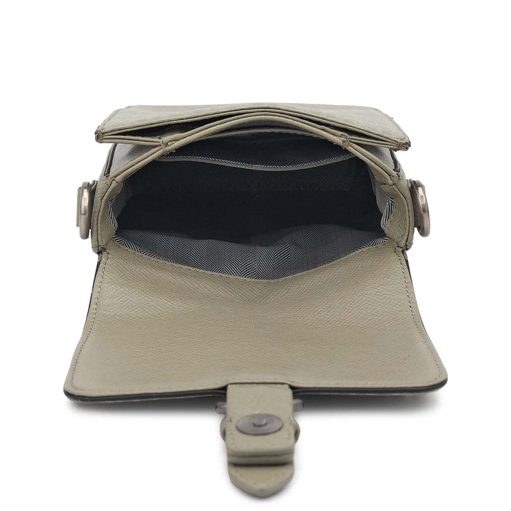 Monogram Leather Men Sling - Stone Grey