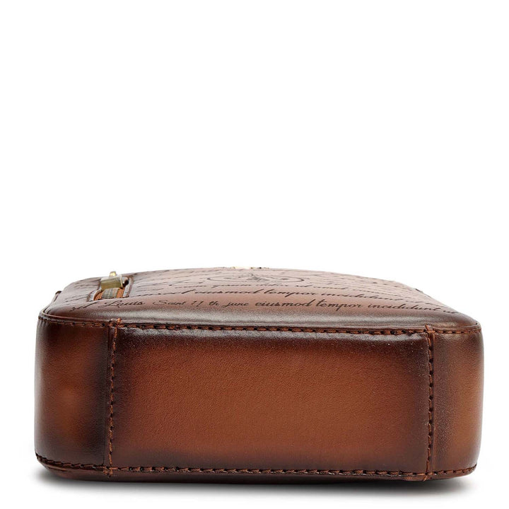 Signato Leather Men Sling - Cognac