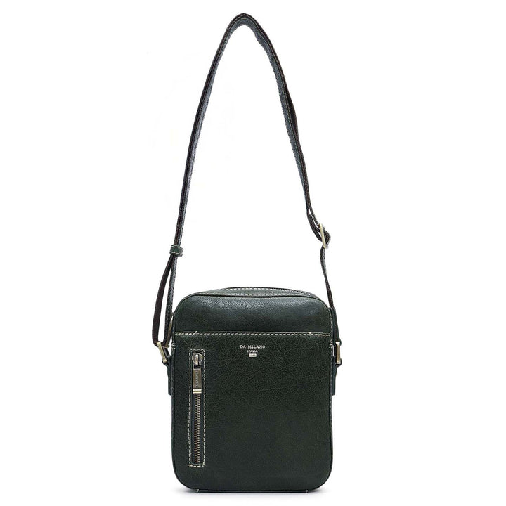 Elephant Pattern Leather Men Sling - Green