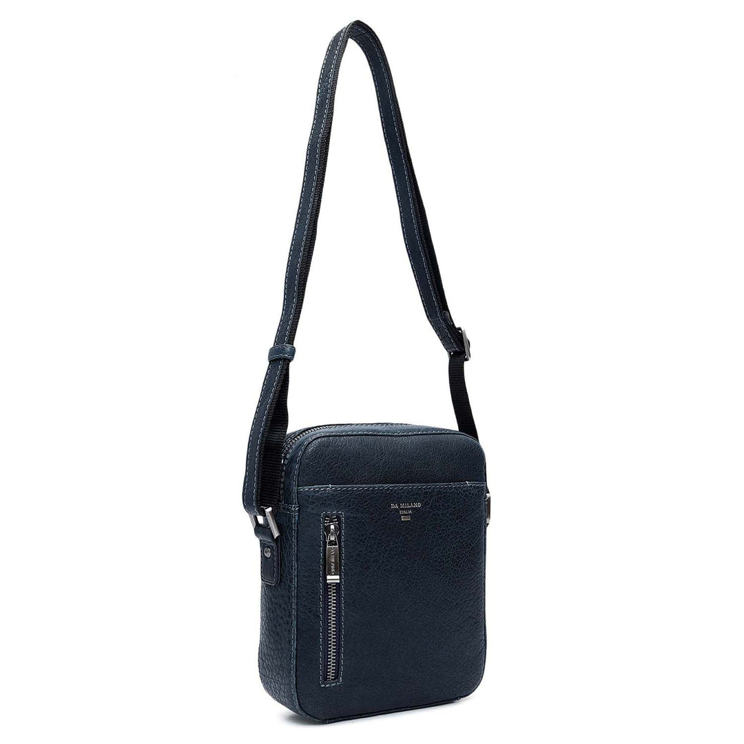 Elephant Pattern Leather Men Sling - Navy