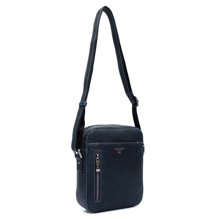 Elephant Pattern Leather Men Sling - Navy