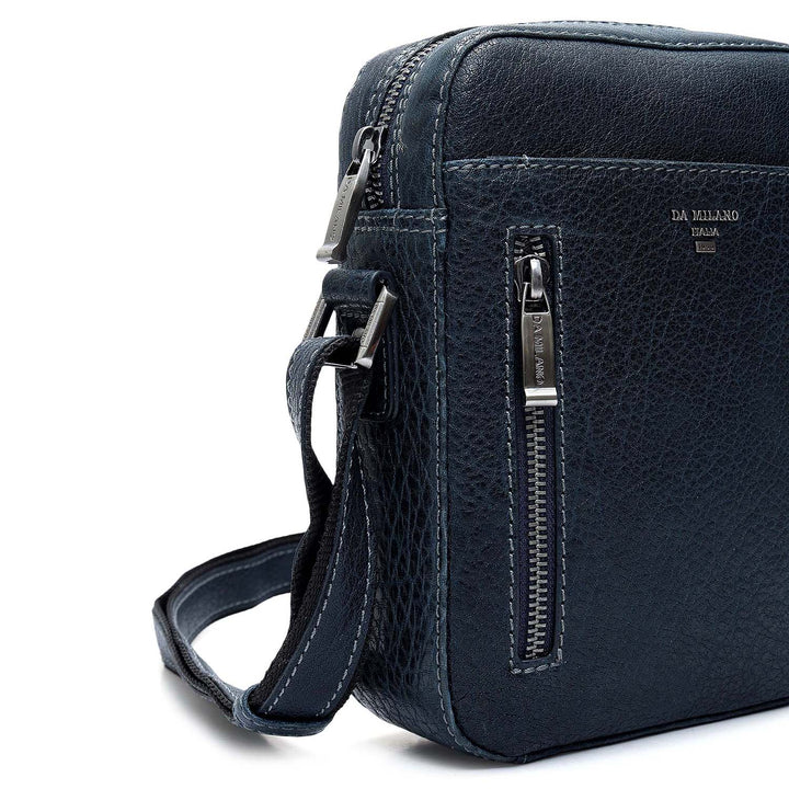 Elephant Pattern Leather Men Sling - Navy