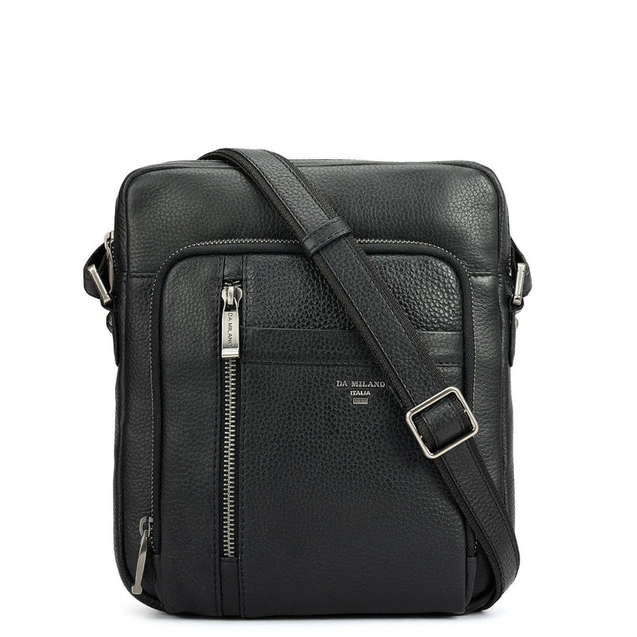 Wax Leather Men Sling - Black