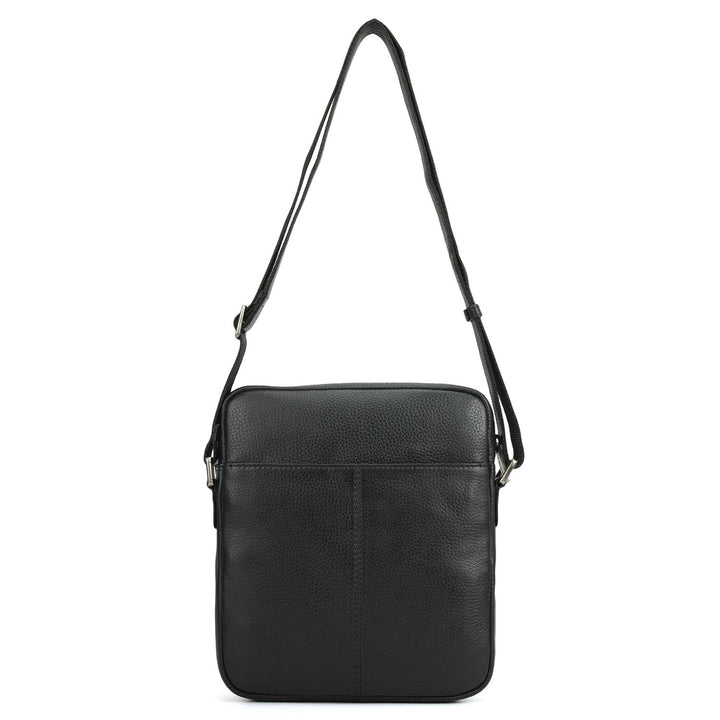 Wax Leather Men Sling - Black