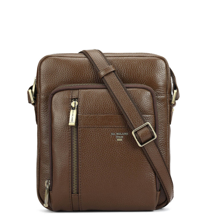 Wax Leather Men Sling - Mocha