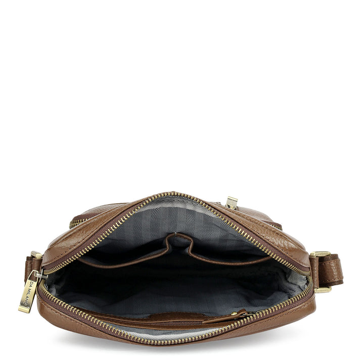 Wax Leather Men Sling - Mocha