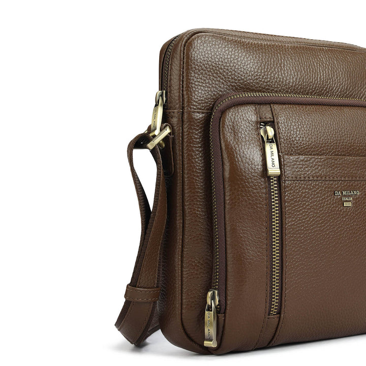 Wax Leather Men Sling - Mocha