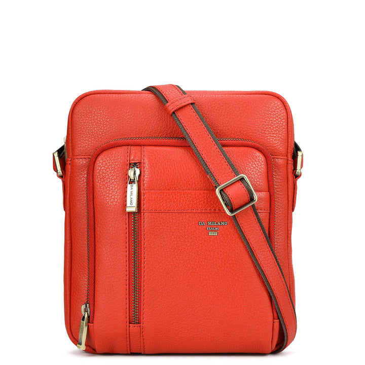 Wax Leather Men Sling - Red