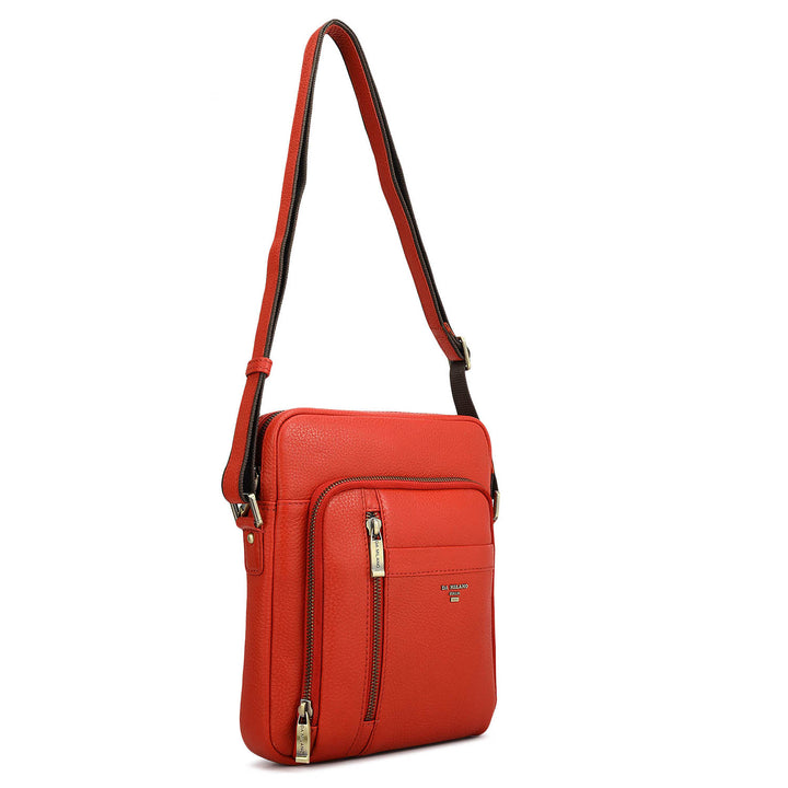 Wax Leather Men Sling - Red