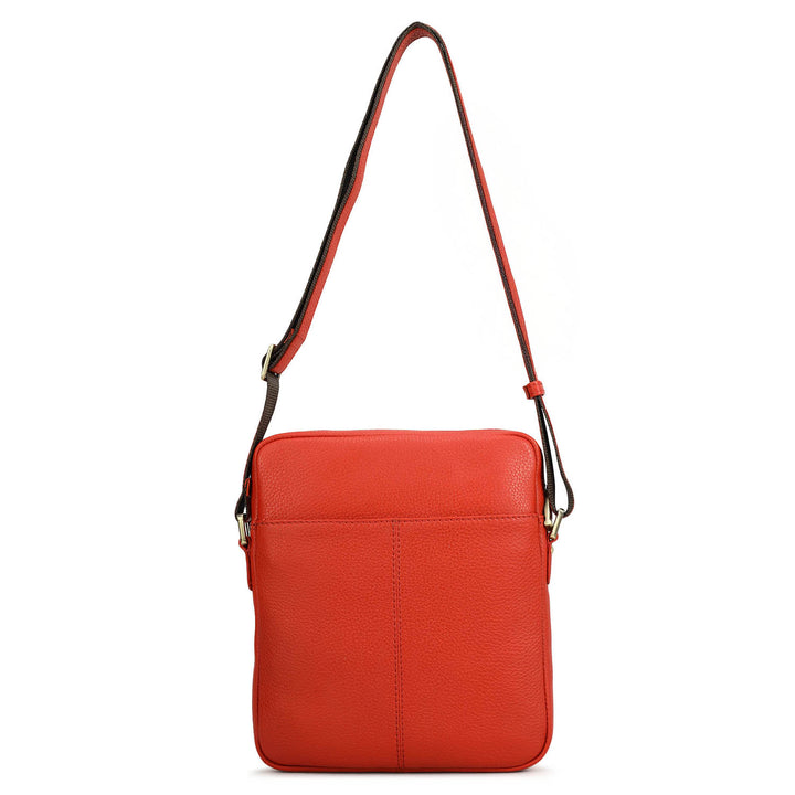 Wax Leather Men Sling - Red