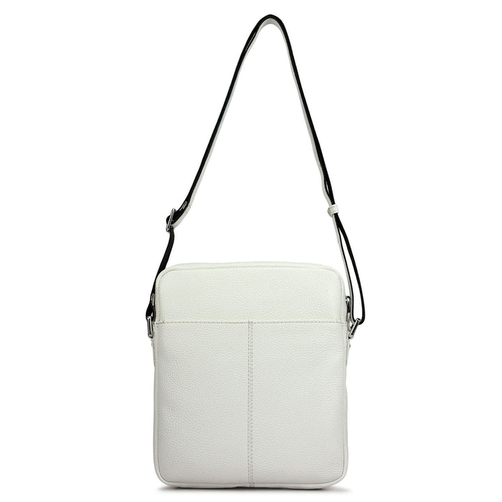 Wax Leather Men Sling - White