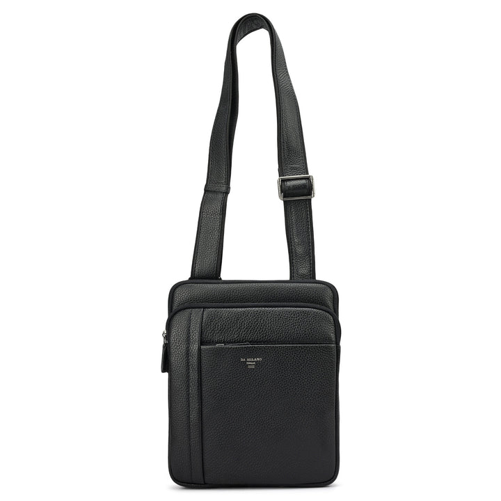 Wax Leather Men Sling - Black