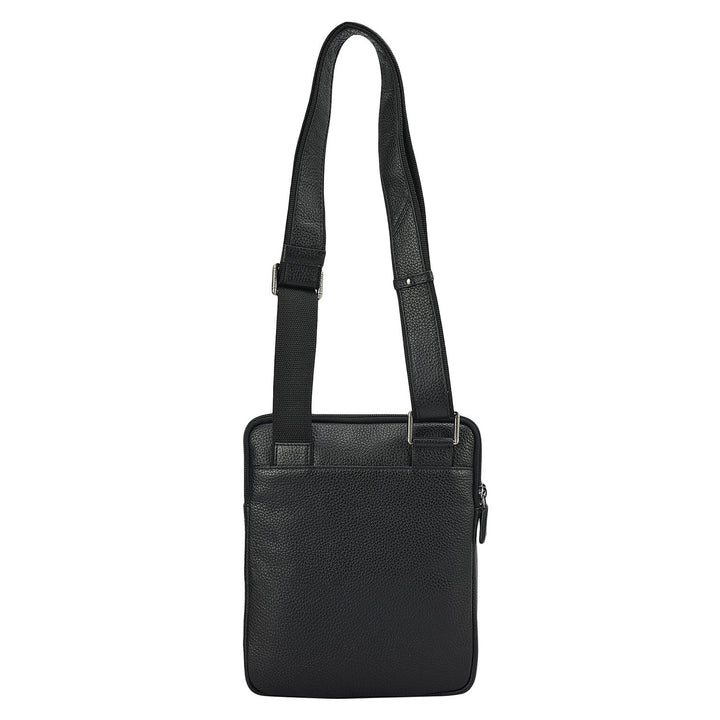 Wax Leather Men Sling - Black