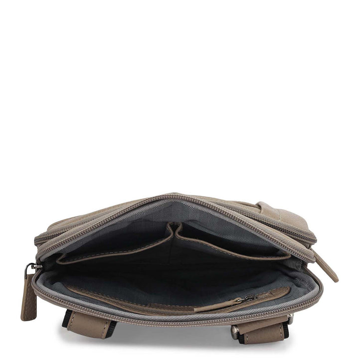 Wax Leather Men Sling - Smoke Grey