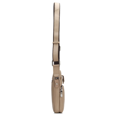 Wax Leather Men Sling - Greyish Taupe