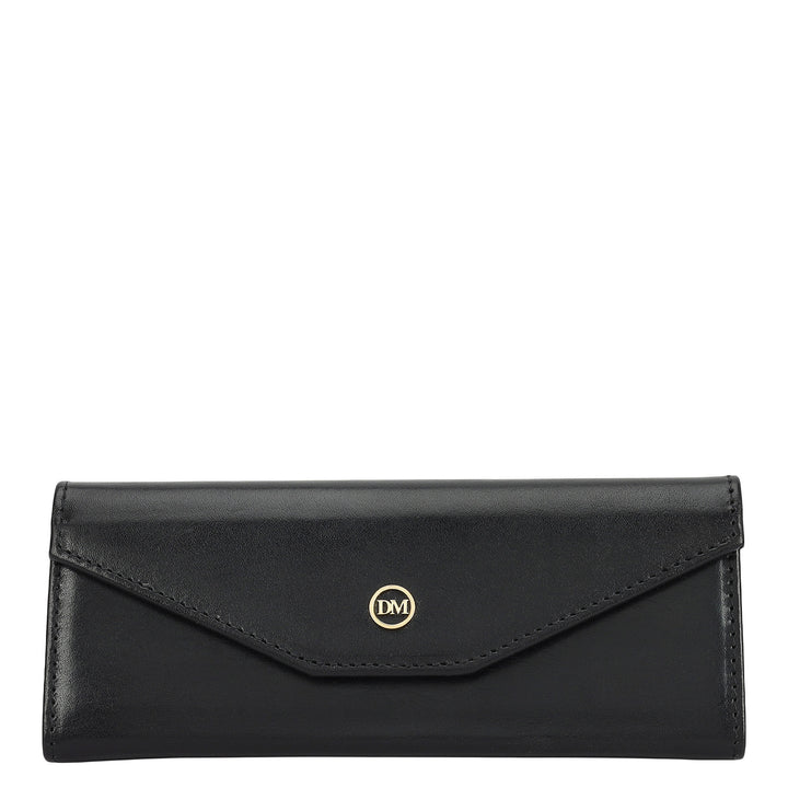 Plain Leather Spectacle Case - Black