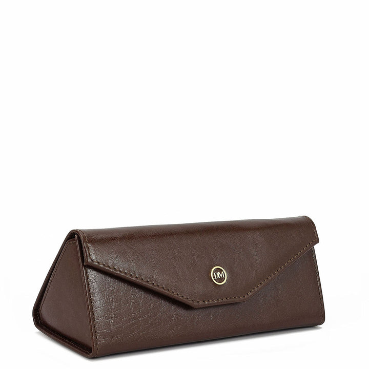 Plain Leather Spectacle Case - Brown