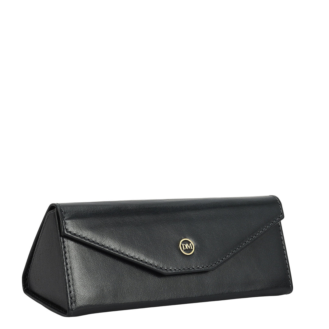 Plain Leather Spectacle Case - Grey