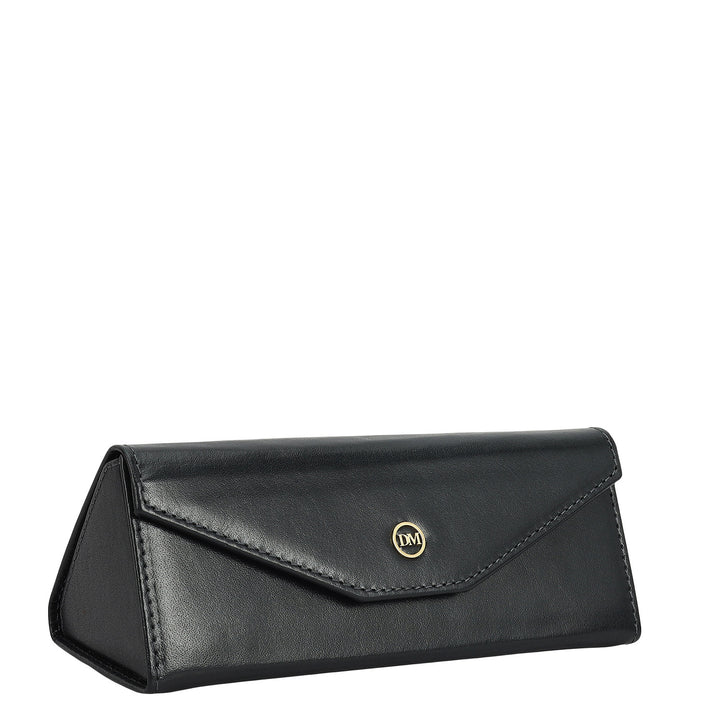 Plain Leather Spectacle Case - Grey