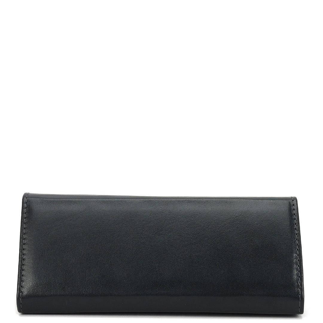 Plain Leather Spectacle Case - Grey
