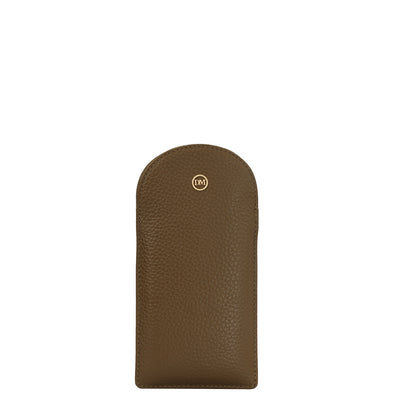 Wax Leather Spectacle Case - Moss