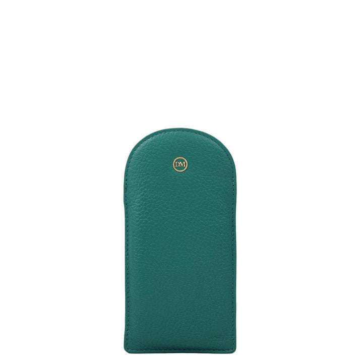 Wax Leather Spectacle Case - Emerald Green