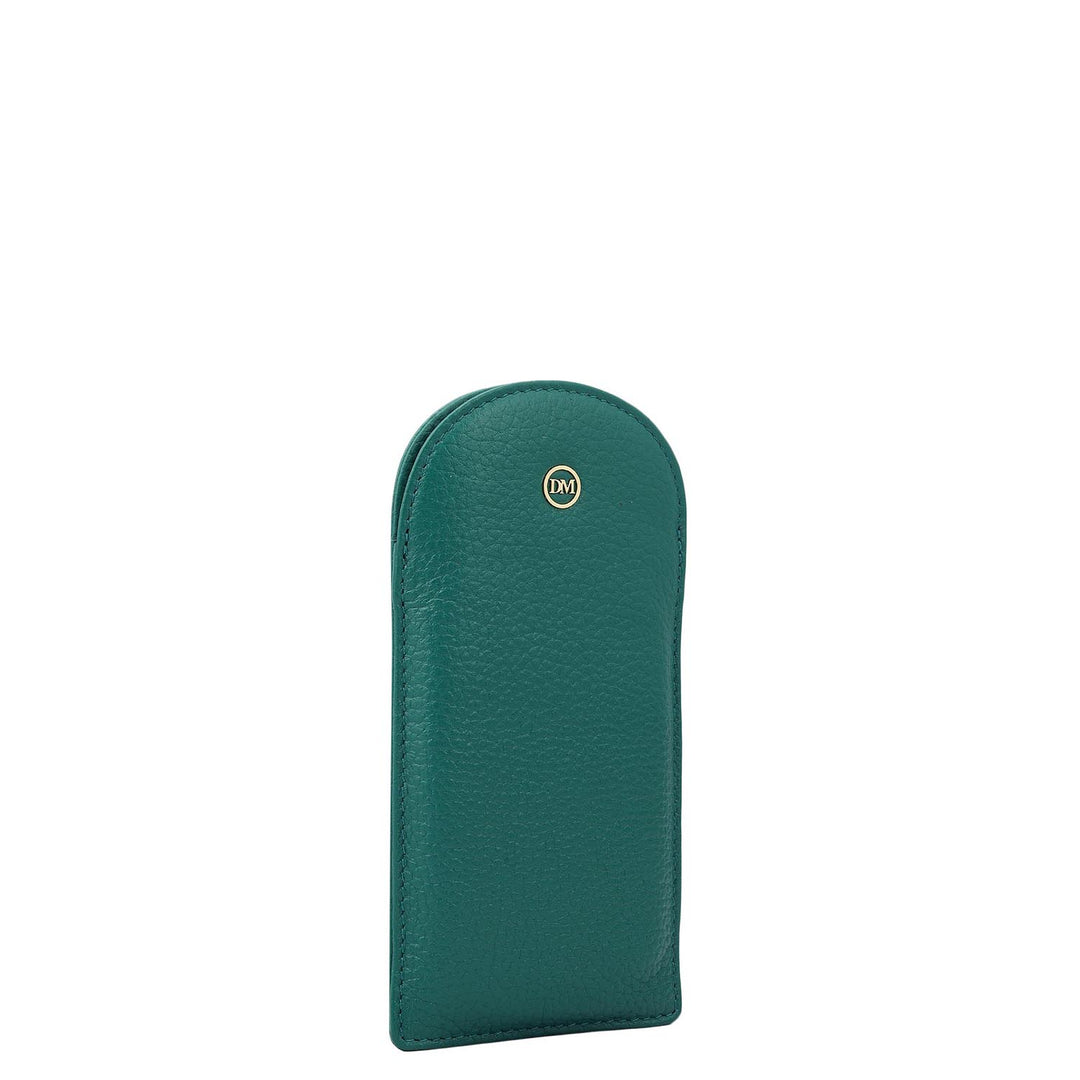Wax Leather Spectacle Case - Emerald Green