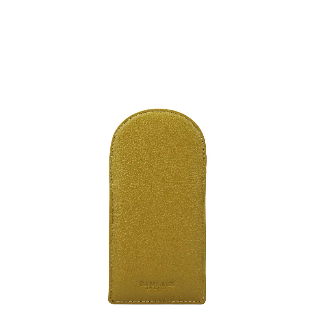 Wax Leather Spectacle Case - Green Tea