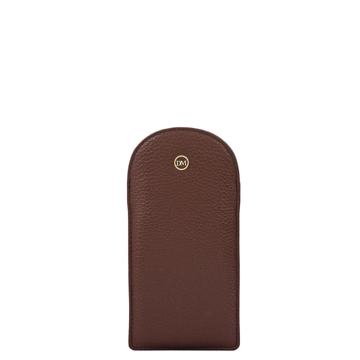 Wax Leather Spectacle Case - Mocha