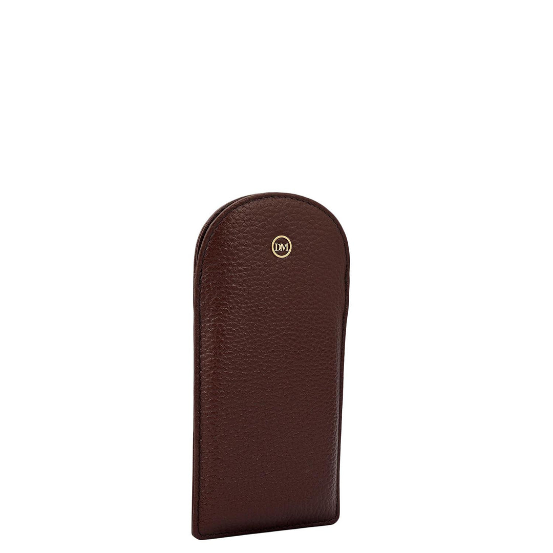 Wax Leather Spectacle Case - Mocha