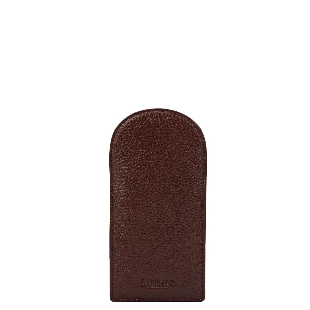Wax Leather Spectacle Case - Mocha