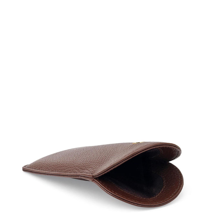 Wax Leather Spectacle Case - Mocha