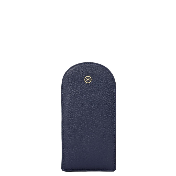 Wax Leather Spectacle Case - Navy