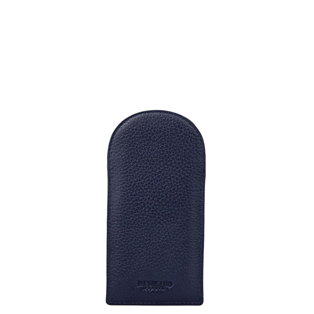 Wax Leather Spectacle Case - Navy