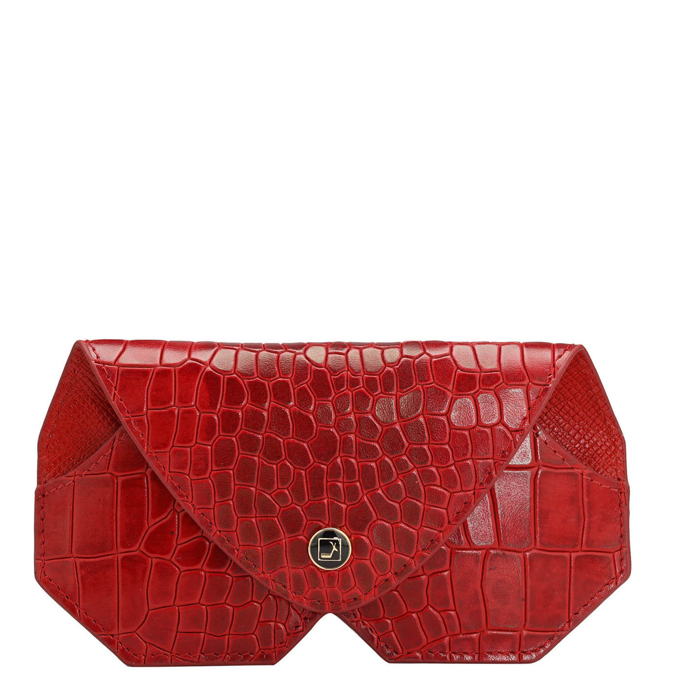 Croco Leather Spectacle Case - Tomato